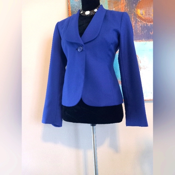 Pendleton Virgin Wool Purple Blazer Size 4 NWOT Single Button Front Closure - Picture 6 of 11